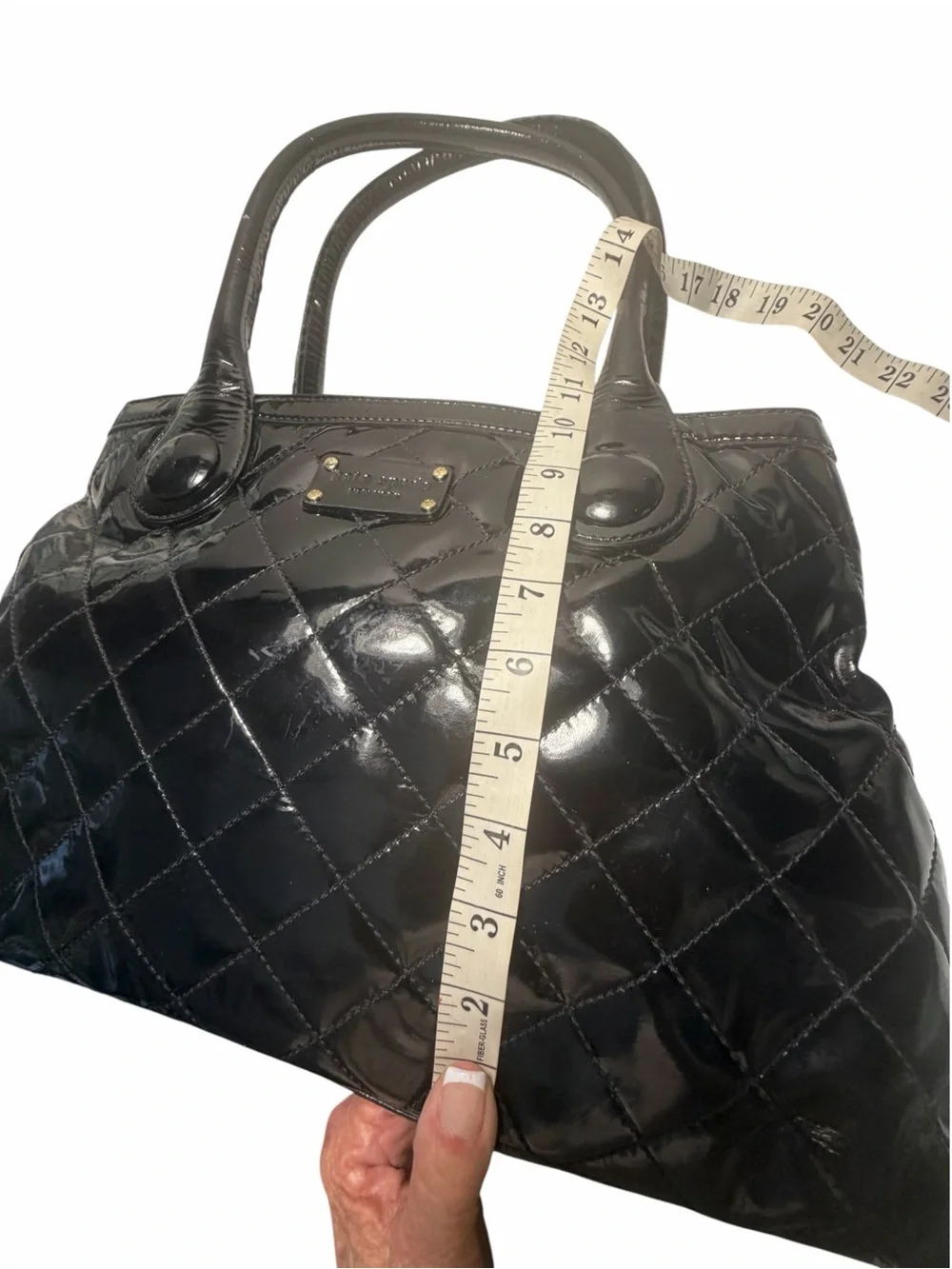 Kate Spade Black Quilted Patent Leather Tote